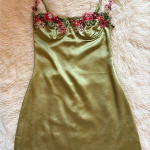 Princess Polly VIRAL Kenzie Dress Green US Size 2